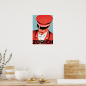  Zurich Hotel Travel Advertisement Poster (Keuken)