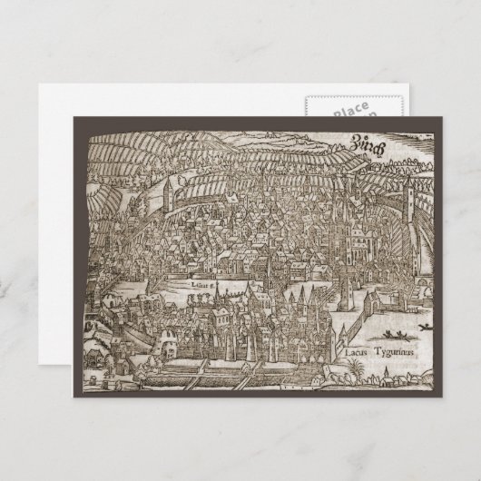Zürich in de 16de eeuw briefkaart (Voorkant / Achterkant)