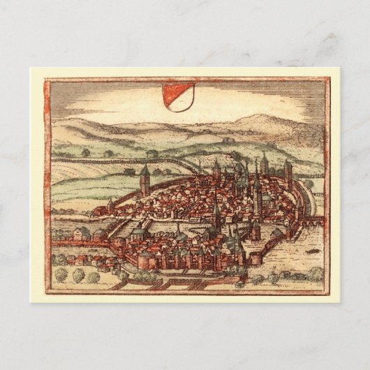 Zürich in de 16e eeuw briefkaart (Voorkant)