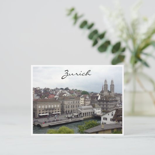 zurich limmat briefkaart (Staand voorkant)