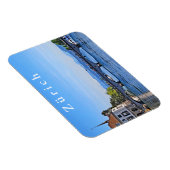 Zürich. Limmat. Stadhuis en brug. Magneet (Rechterzijde)