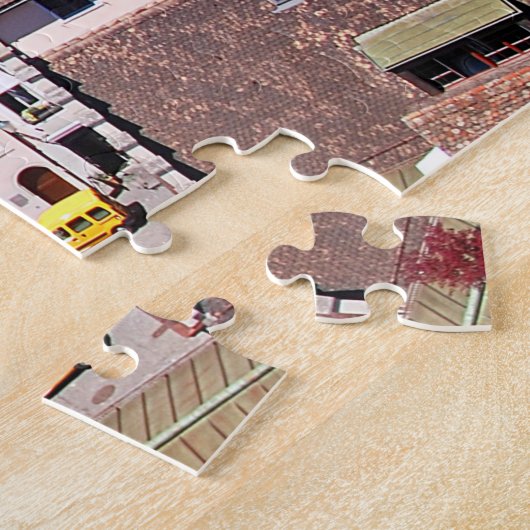 Zürich. Panorama uit de Grossmunster Tower. Legpuzzel (Zijkant)