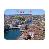 Zürich. Panorama van de Grossmunster Tower. Magneet (Horizontaal)
