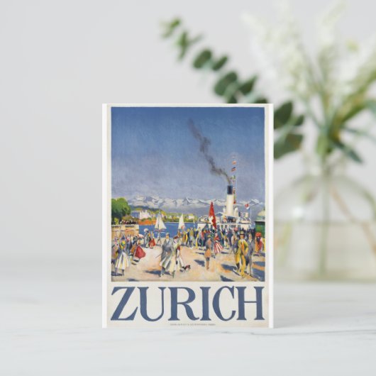 Zurich Port, Zwitserland Briefkaart (Staand voorkant)
