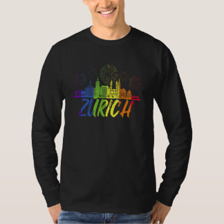 Zurich Pride Skyline  Pride Parade Zurich T-shirt
