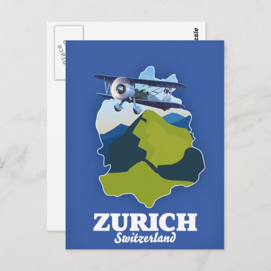 Zürich Regio Zwitserland Briefkaart (Voorkant / Achterkant)