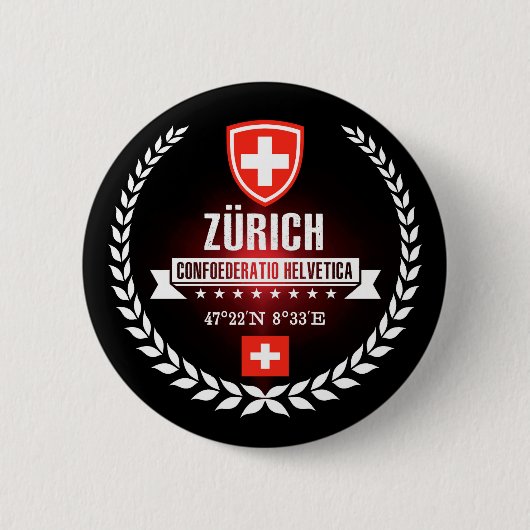 Zürich Ronde Button 5,7 Cm (Voorkant)