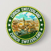 Zürich Ronde Button 7,6 Cm (Voorkant)