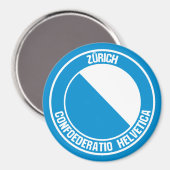 Zürich Round Emblem Magneet (Voorkant / Achterkant)