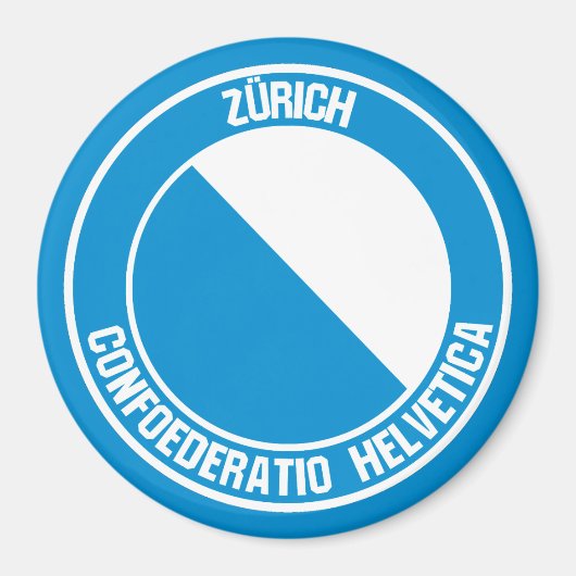 Zürich Round Emblem Magneet (Voorkant)