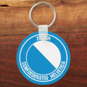 Zürich Round Emblem Sleutelhanger (Voorkant)