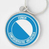 Zürich Round Emblem Sleutelhanger (Voorkant)