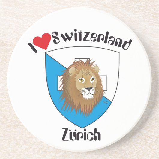 Zürich Schweiz Bierdeckel Zandsteen Onderzetter (Voorkant)