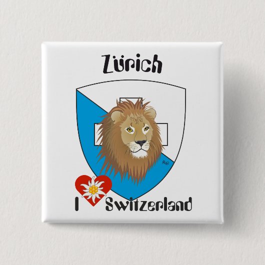 Zürich Schweiz Button Zwitserland (Voorkant)