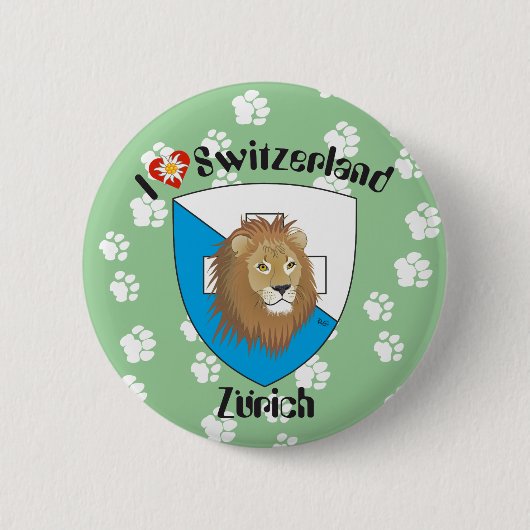 Zürich Schweiz Button Zwitserland (Voorkant)