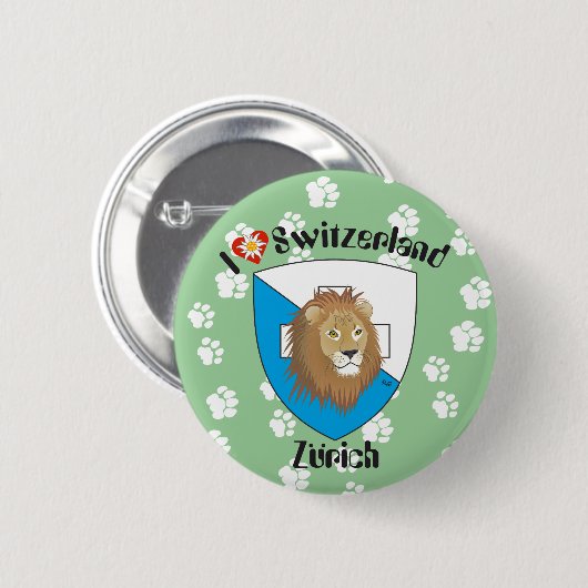 Zürich Schweiz Button Zwitserland (Voorkant /achterkant)
