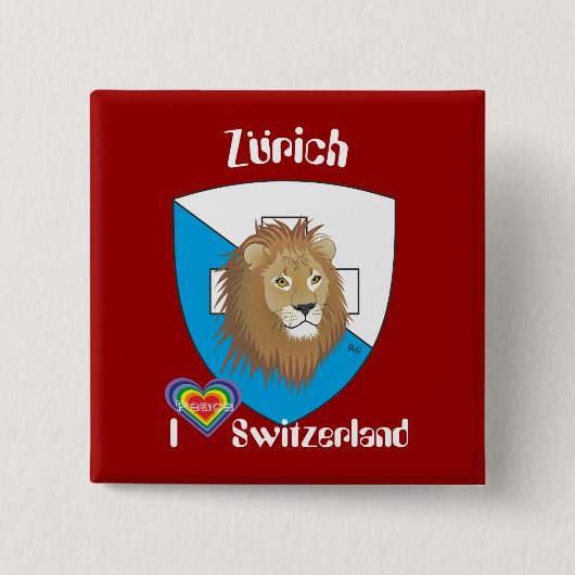 Zürich Schweiz Button Zwitserland (Voorkant)