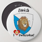 Zürich Schweiz Button Zwitserland (Voorkant /achterkant)
