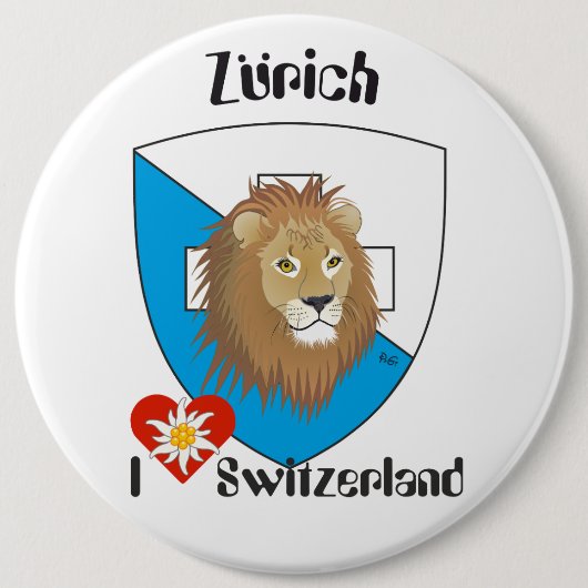 Zürich Schweiz Button Zwitserland (Voorkant)
