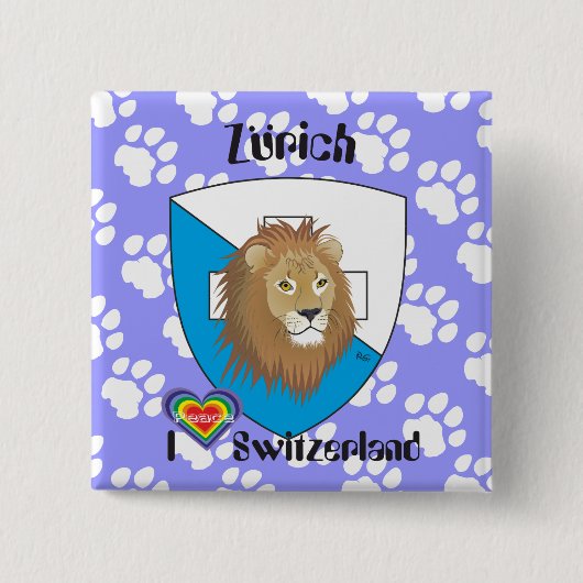 Zürich Schweiz Button Zwitserland (Voorkant)