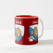 Zürich Schweiz Suisse Svizzera Tasse Tweekleurige Koffiemok (Voorkant rechts)