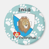 Zürich Schweiz Switzerland Magnet (Voorkant)