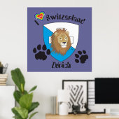 Zürich Schweiz Zwitserland Poster (Thuiskantoor)