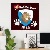 Zürich Schweiz Zwitserland Poster (Thuiskantoor)