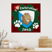 Zürich Schweiz Zwitserland Poster (Keuken)