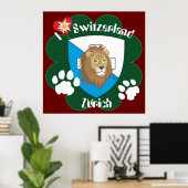 Zürich Schweiz Zwitserland Poster (Thuiskantoor)
