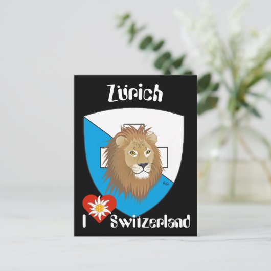 Zürich Schweiz Zwitserland Postkarte Briefkaart (Staand voorkant)