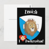 Zürich Schweiz Zwitserland Postkarte Briefkaart (Voorkant / Achterkant)