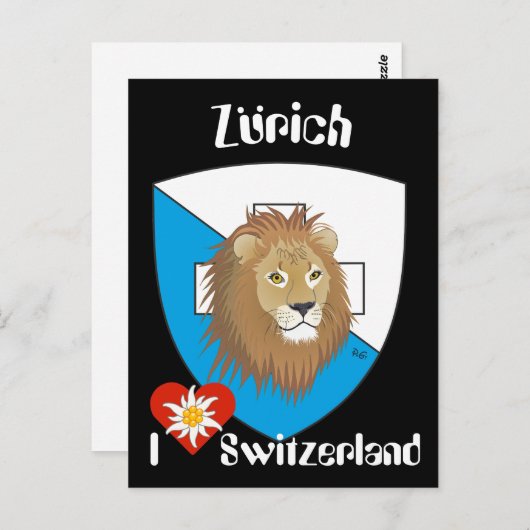 Zürich Schweiz Zwitserland Postkarte Briefkaart (Voorkant / Achterkant)