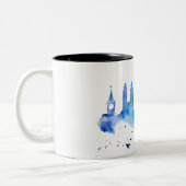 Zurich Skyline blue Zweifarbige Tasse Tweekleurige Koffiemok (Links)