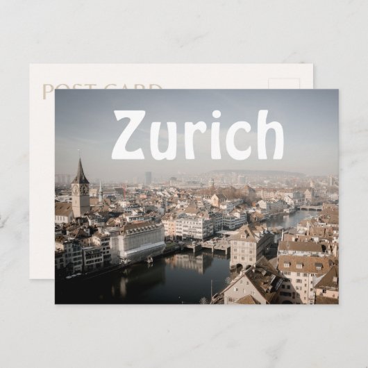 Zurich Skyline Briefkaart (Voorkant / Achterkant)
