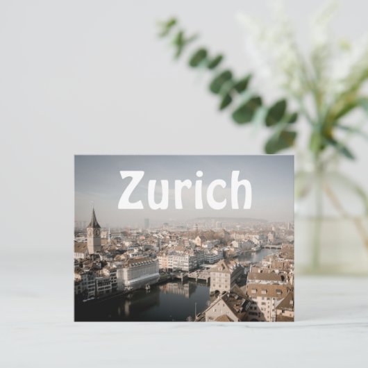 Zurich Skyline Briefkaart (Staand voorkant)