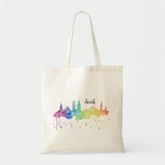Zurich Skyline-regenboog Tote Bag