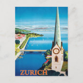 Zürich, stad Zwitserland, uitzicht van de waaktore Briefkaart (Voorkant)