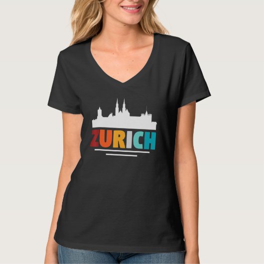 Zurich Switzerland 4 T-shirt (Voorkant)