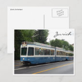 zürich tram briefkaart (Voorkant / Achterkant)