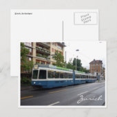 zurich tram briefkaart (Voorkant / Achterkant)