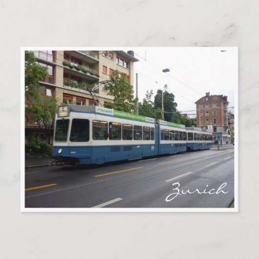 zurich tram briefkaart (Voorkant)