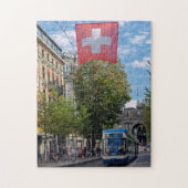 Zurich Tram Zwitserland Jigzaag Puzzle Legpuzzel (Verticaal)