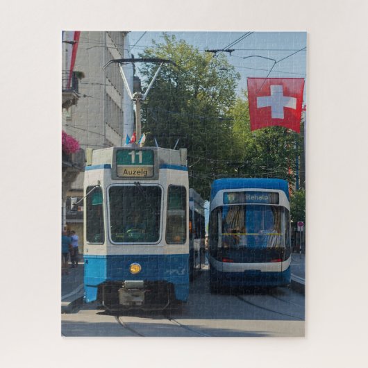 Zurich Trams Zwitserland Jigzaag Puzzle Legpuzzel (Verticaal)