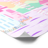 Zürich Travel Art, Zwitserland, Pink Preppy Poster (Hoek)