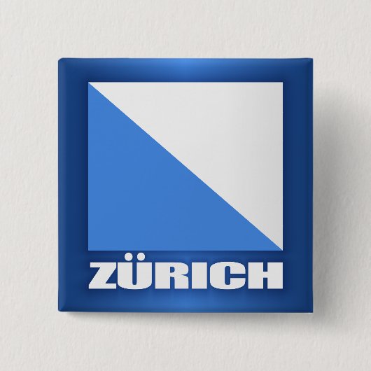 Zurich Vierkante Button 5,1 Cm (Voorkant)