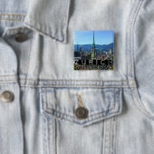 Zurich Vierkante Button 5,1 Cm (In situ)