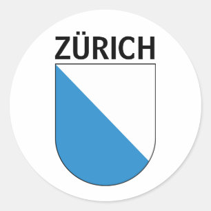 Zürich-wapenschild Ronde Sticker