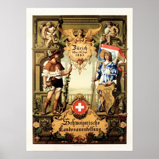 ZURICH ZITZERLAND Zwitserse nationale toerismeexpo Poster (Voorkant)