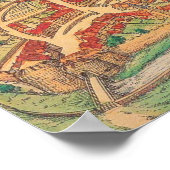 Zürich Zurich  Map Zwitserland Landkarte Poster (Hoek)